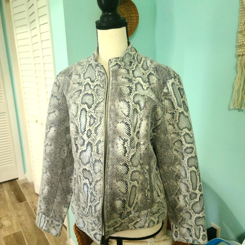 Ruby Road Python Print Blazer